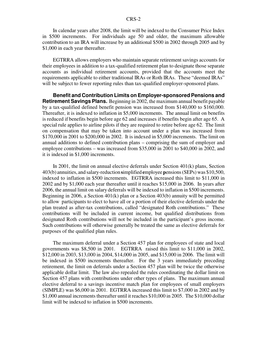 [20030128]RS20629_养老金改革：2001年《经济增长和税收减免和解法》.pdf_第2页