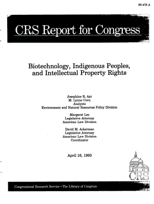 [19930416]93-478_生物技术、土著人民和知识产权.pdf