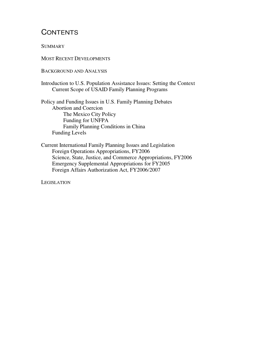 [20051110]IB96026_人口援助和计划生育方案：国会议题.pdf_第2页