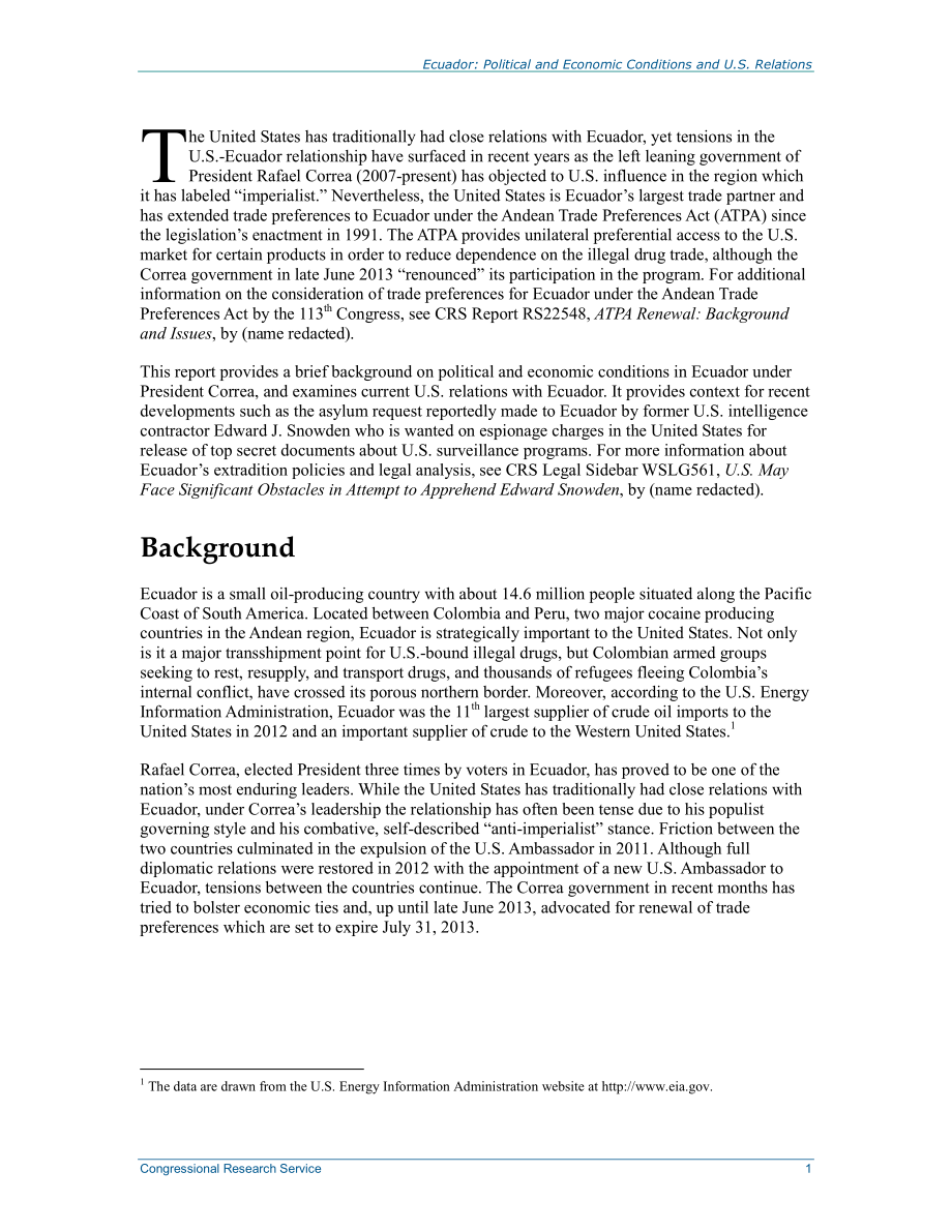 [20130703]R43135_厄瓜多尔：政治和经济状况与美国关系.pdf_第3页