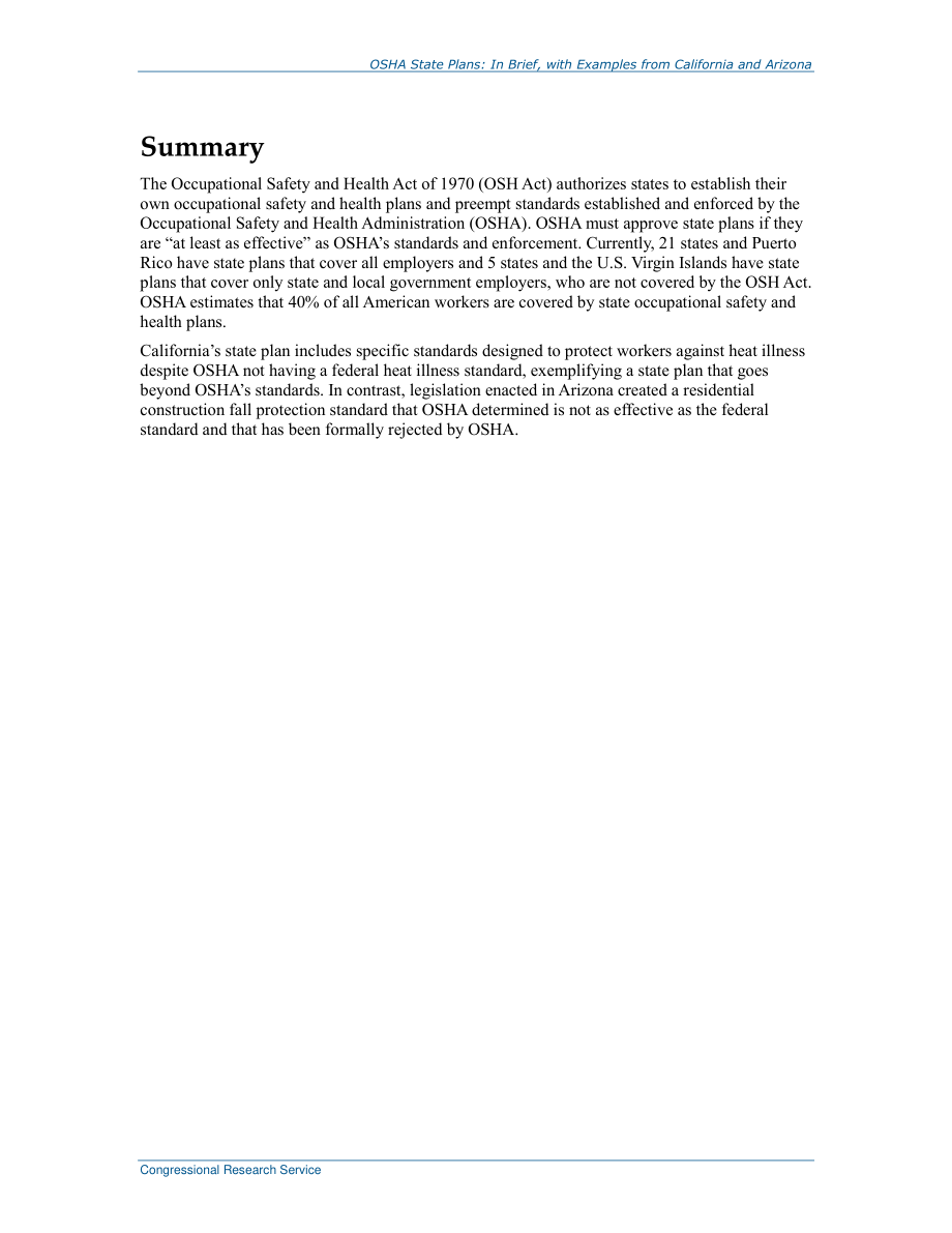 [20170418]R43969_OSHA州计划：简而言之以加利福尼亚州和亚利桑那州为例.pdf_第2页