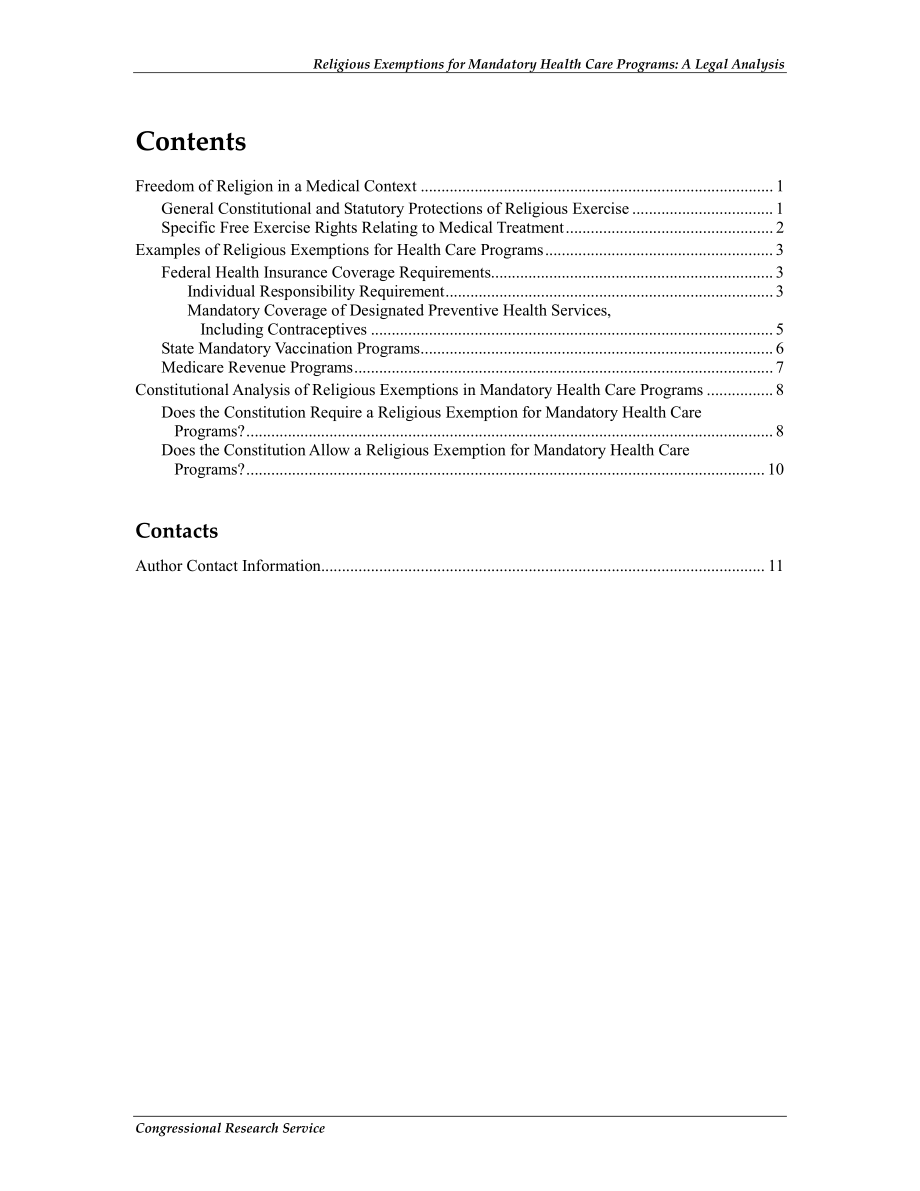 [20120301]RL34708_强制性医疗保健计划的宗教豁免：法律分析.pdf_第3页