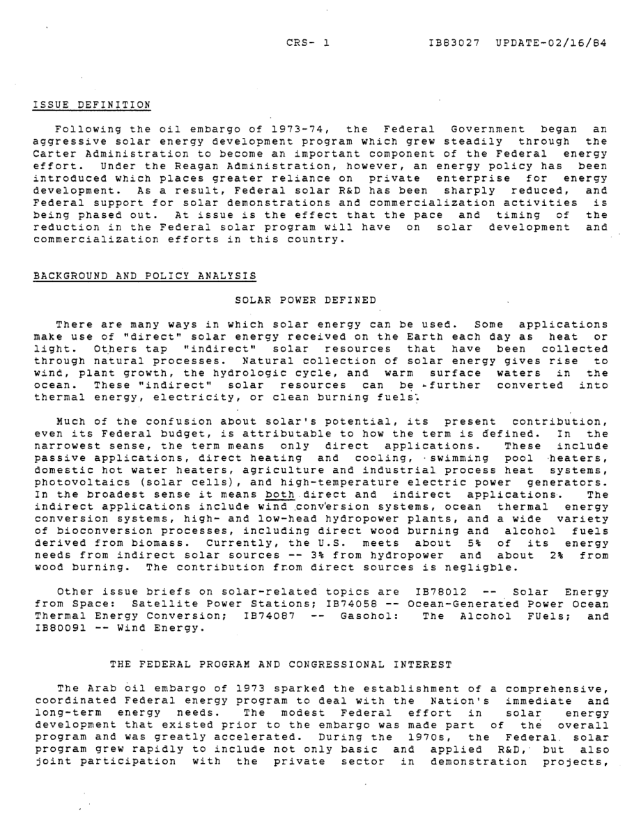 [19840216]IB83027_太阳能：联邦计划和国会利益.pdf_第2页