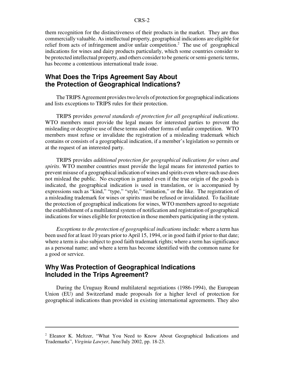 [20030714]RS21569_地理标志与WTO谈判.pdf_第2页
