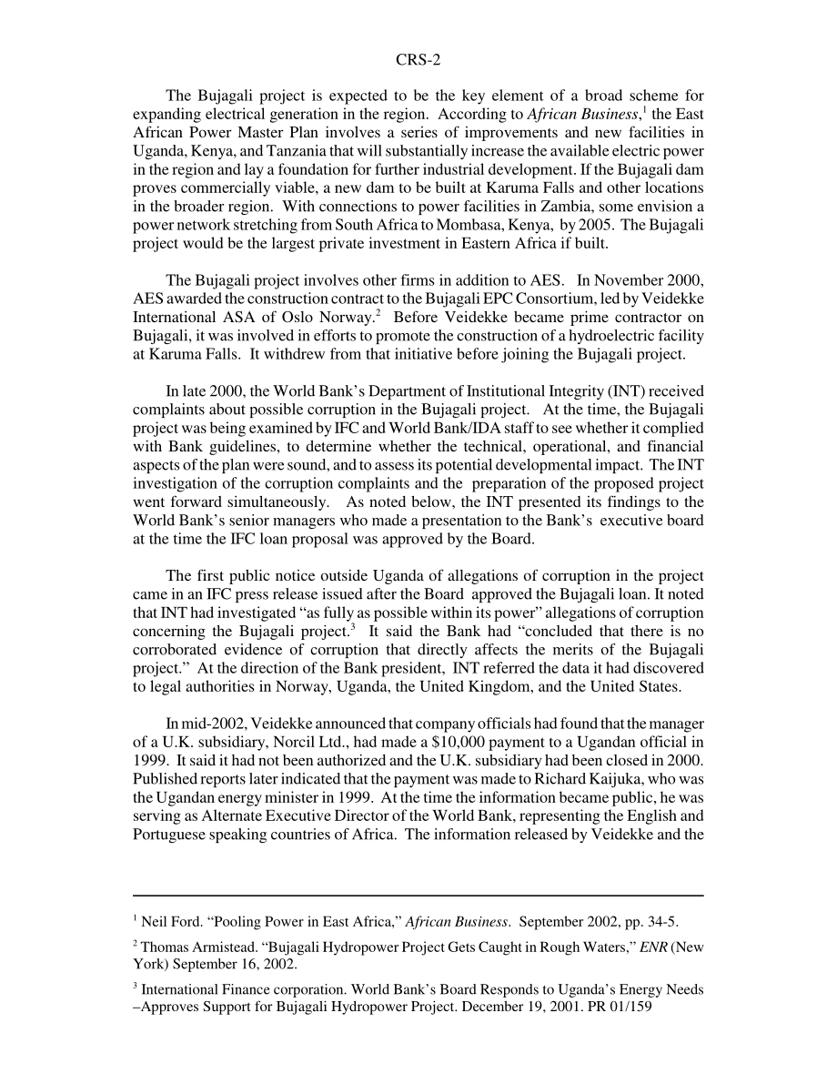[20030422]RS21501_世界银行：布贾加利水电项目.pdf_第2页