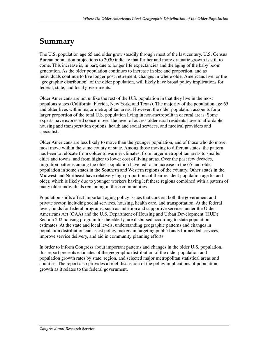 [20070305]RL33897_美国老年人住在哪里？老年人口的地理分布.pdf_第2页
