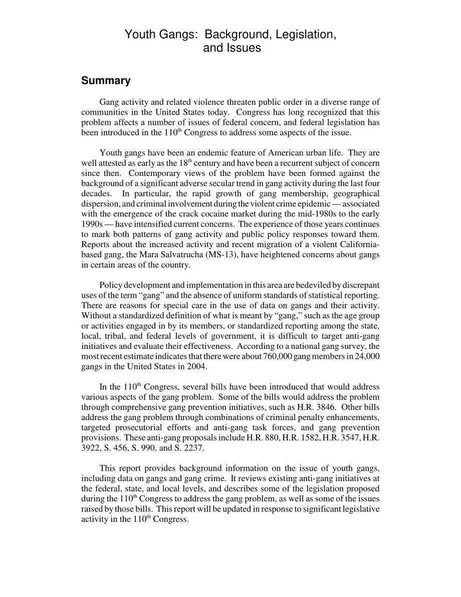 [20080125]RL33400_青年帮派：背景、立法和问题.pdf_第2页