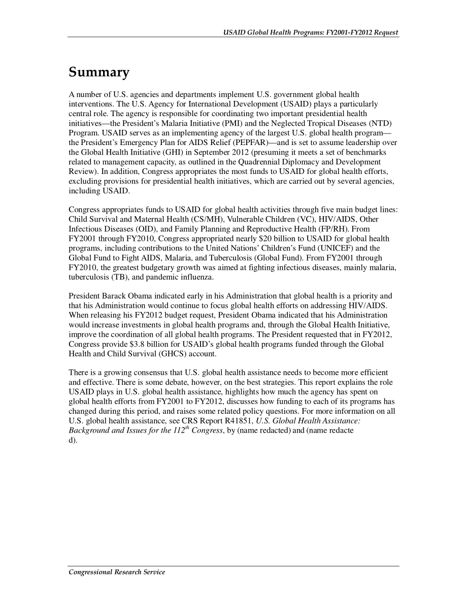 [20110630]RS22913_美国国际开发署全球卫生项目：2001-2012财年申请.pdf_第2页