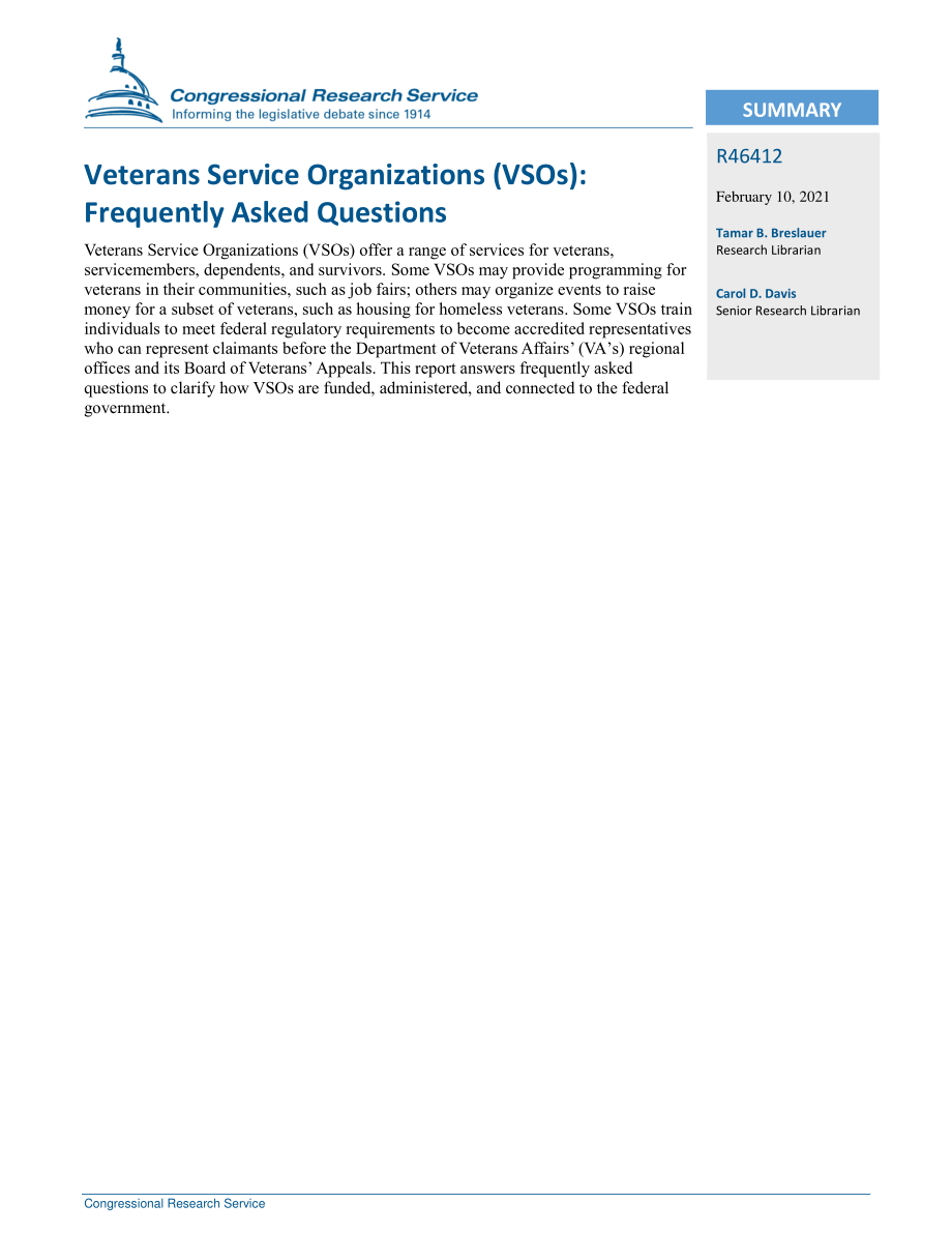[20210210]R46412_退伍军人服务组织（VSO）：常见问题解答.pdf_第2页