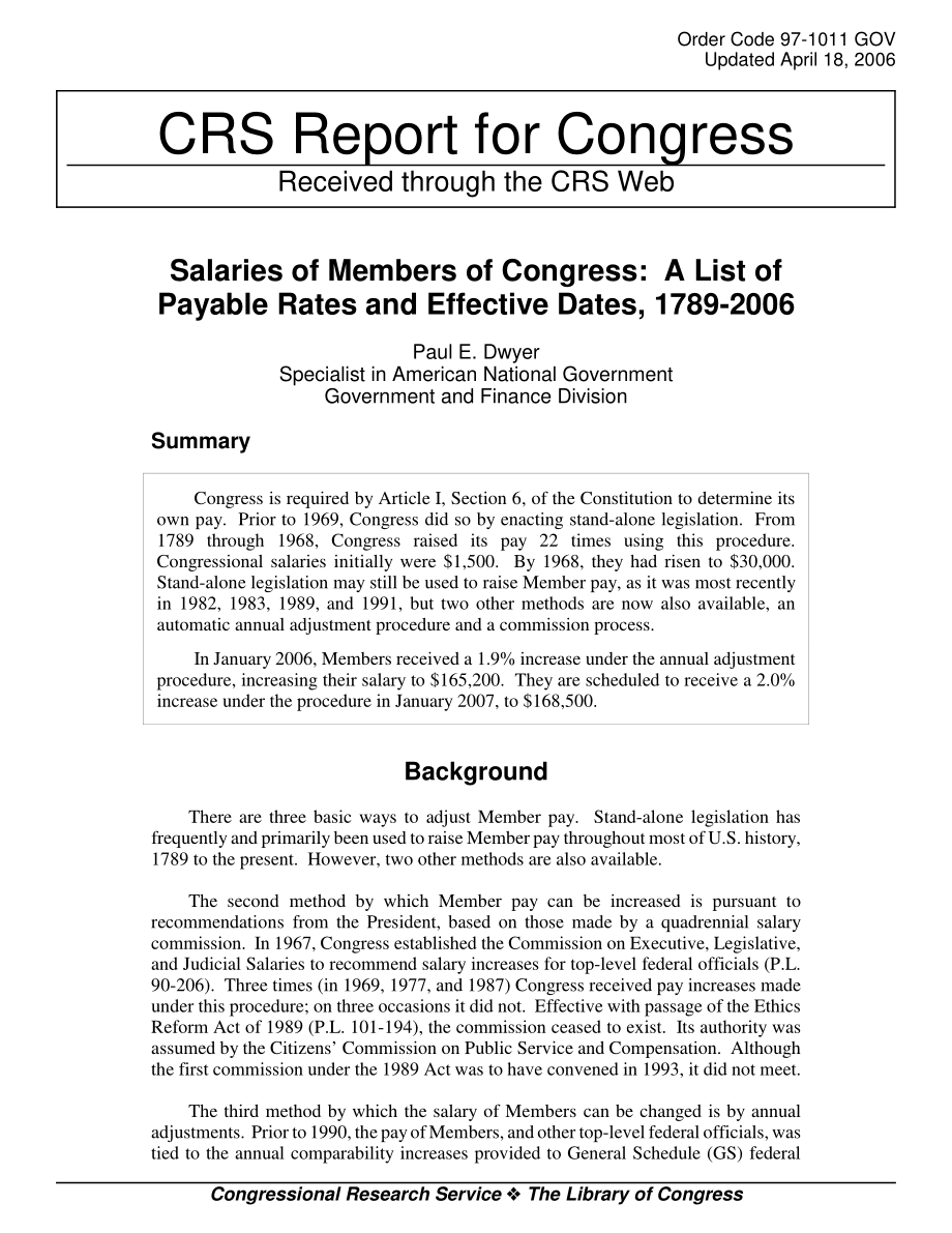 [20060418]97-1011GOV_国会议员工资：1789-2006年应付利率和生效日期列表.pdf_第1页