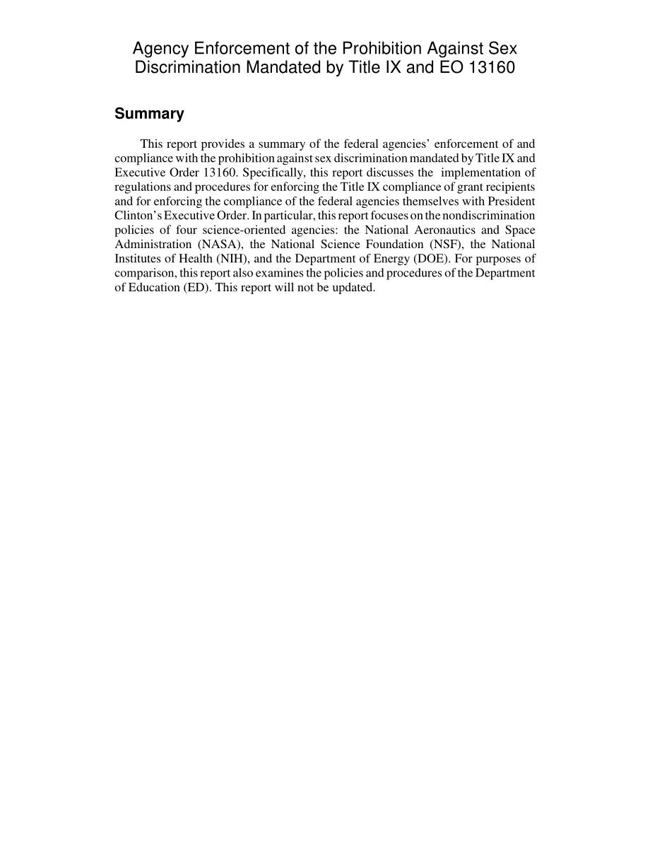 [20021028]RL31619_第九章和第13160号法令规定的机构执行禁止性别歧视的规定.pdf_第2页