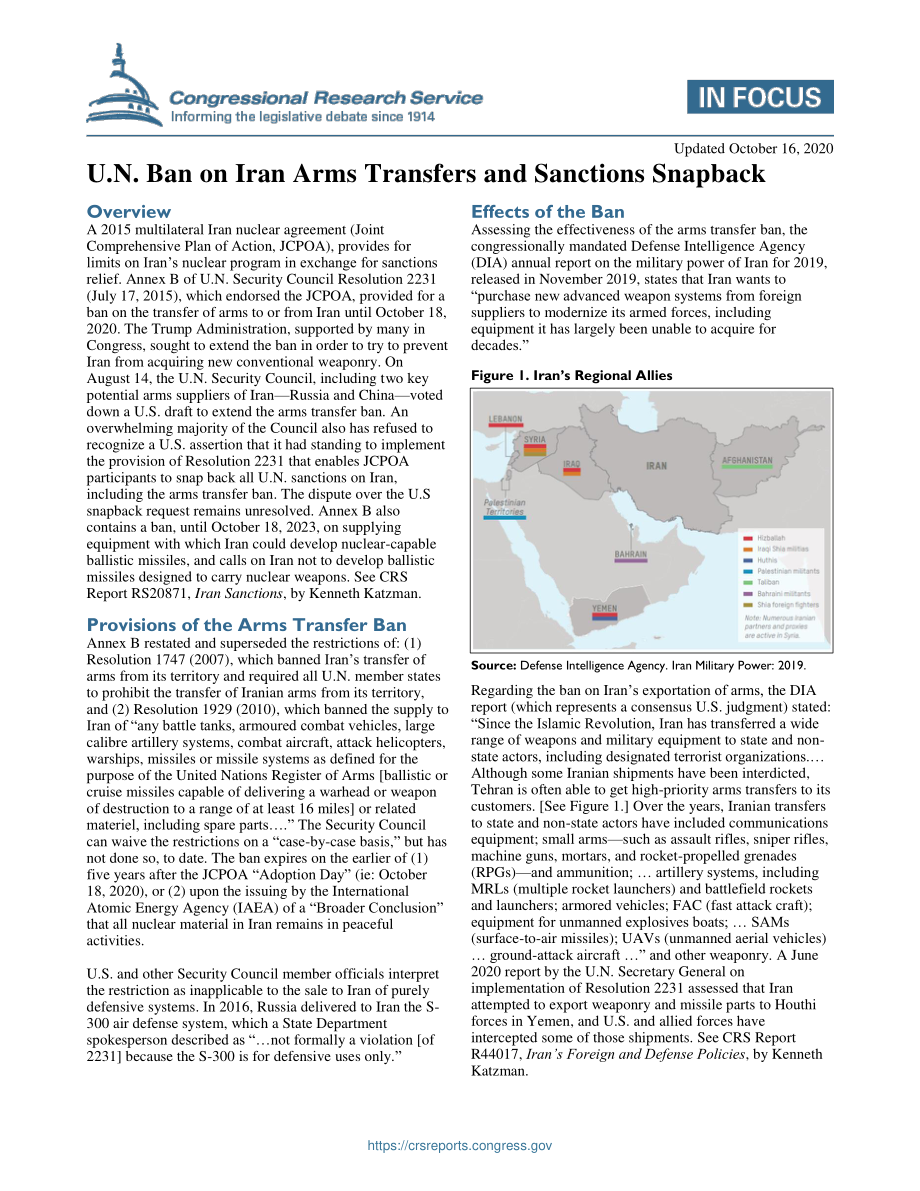 [20201016]IF11429_N禁止伊朗武器转让和制裁.pdf_第1页
