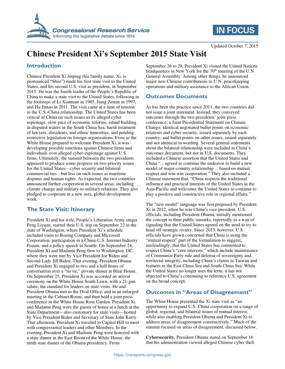 [20151007]IF10291_中国国家主席Xi 2015年9月国事访问.pdf_第1页