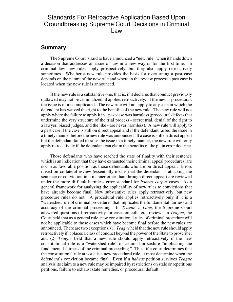 [20040928]RL32613_基于最高法院刑法突破性裁决的追溯适用标准.pdf_第2页