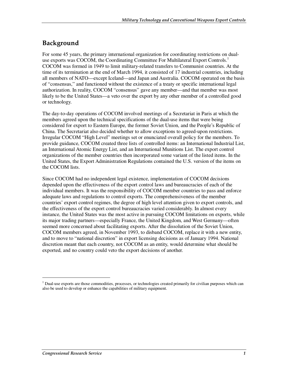 [20060929]RS20517_军事技术和常规武器出口管制：瓦森纳协定.pdf_第3页