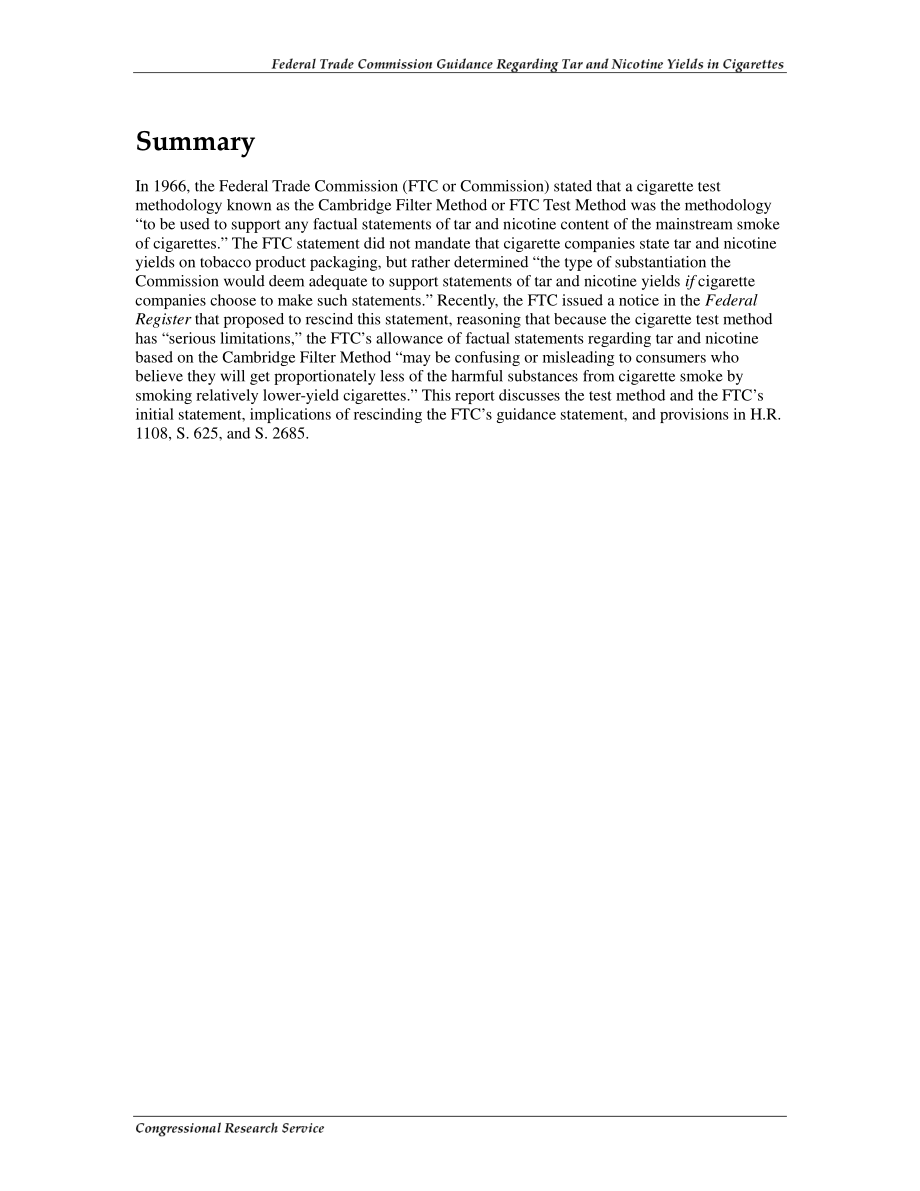 [20080904]RS22944_联邦贸易委员会关于卷烟焦油和尼古丁产量的指导意见.pdf_第2页