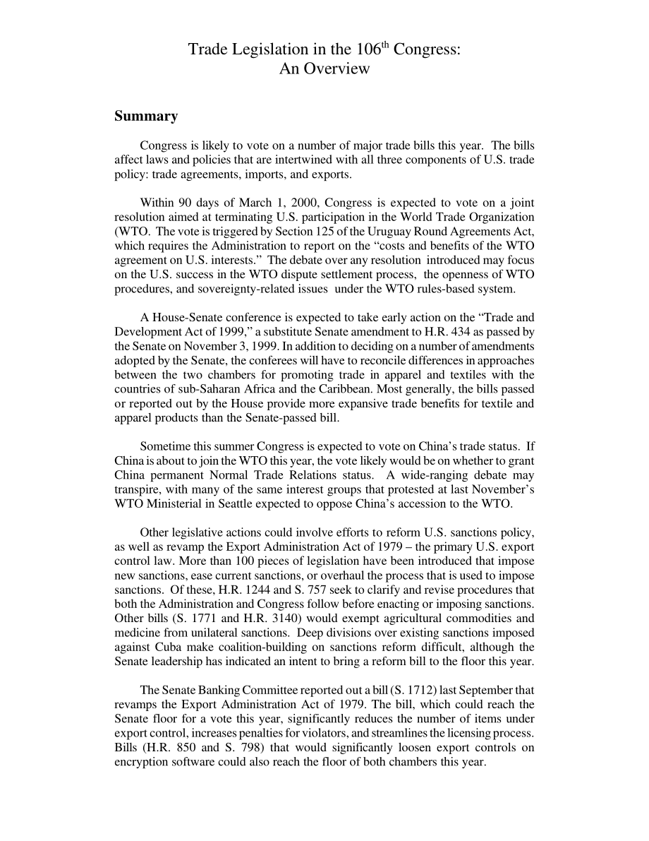 [20000208]RL30227_第106届国会贸易立法：概述.pdf_第3页