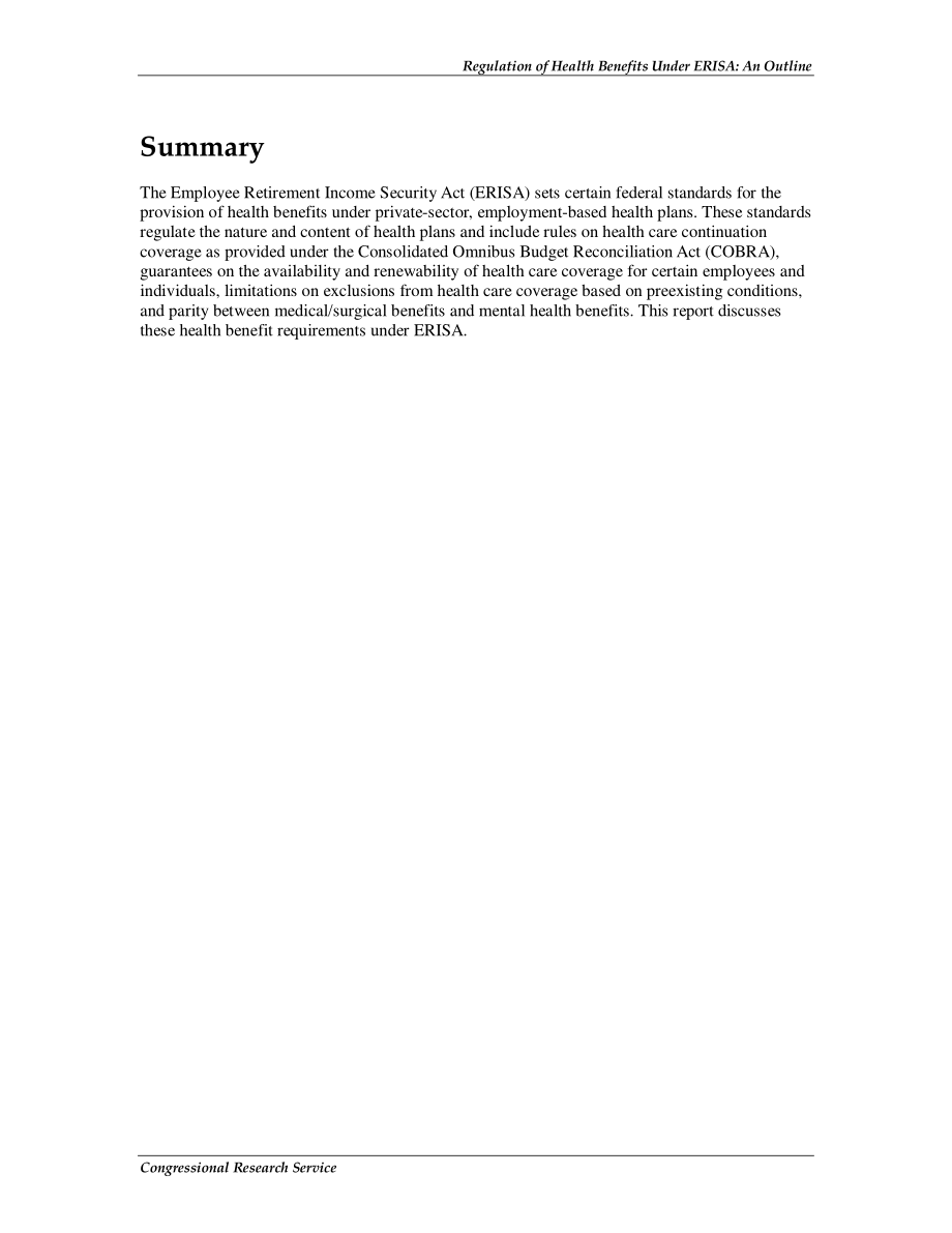[20090918]RS22643_ERISA下的健康福利监管：大纲.pdf_第2页