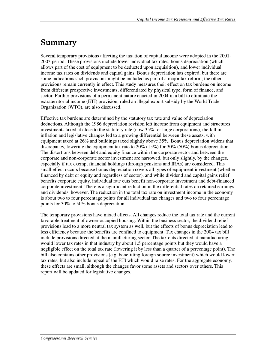 [20050105]RL32099_资本所得税修订和有效税率.pdf_第2页