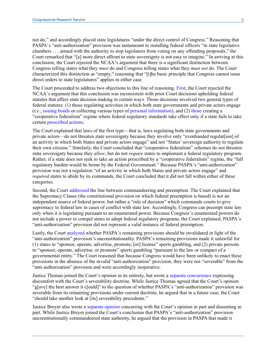 [20180516]LSB10133_最高法院反对征用：墨菲诉NCAA、体育赌博和联邦制.pdf_第3页