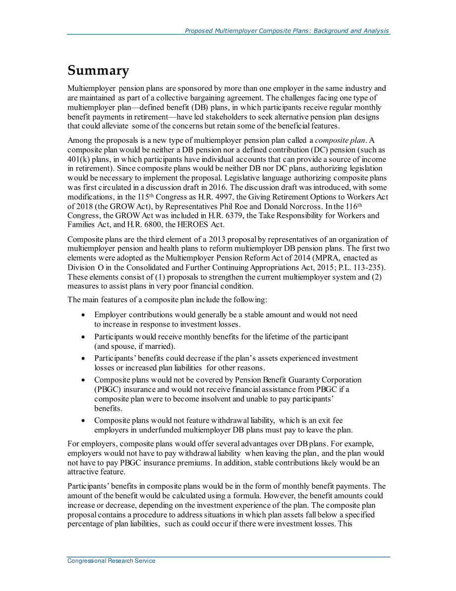 [20200707]R44722_拟议的多雇主综合计划：背景和分析.pdf_第2页