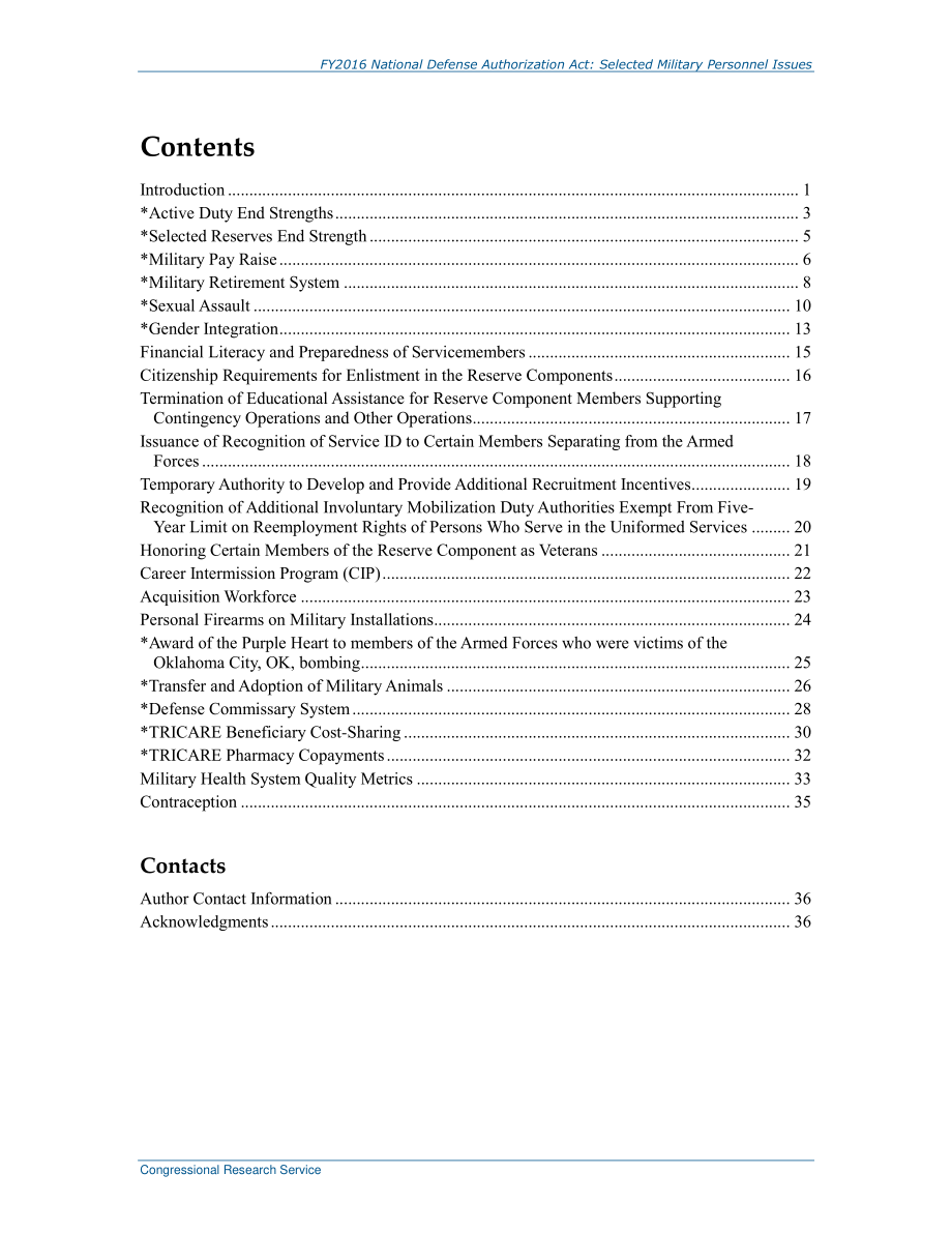 [20151217]R44120_2016财年国防授权法案：选定的军事人员问题.pdf_第3页