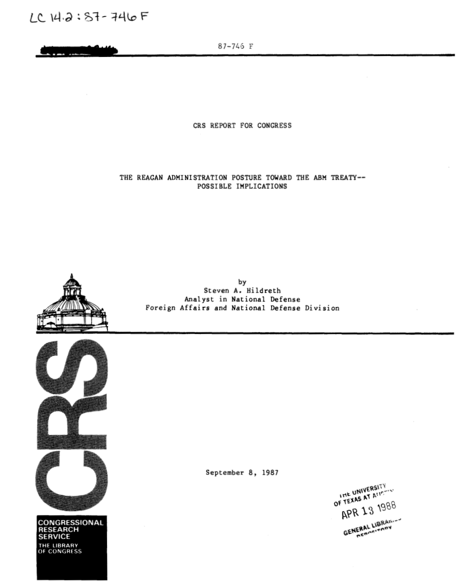 [19870908]87-746F_里根政府对反导条约的态度——可能的影响.pdf_第1页