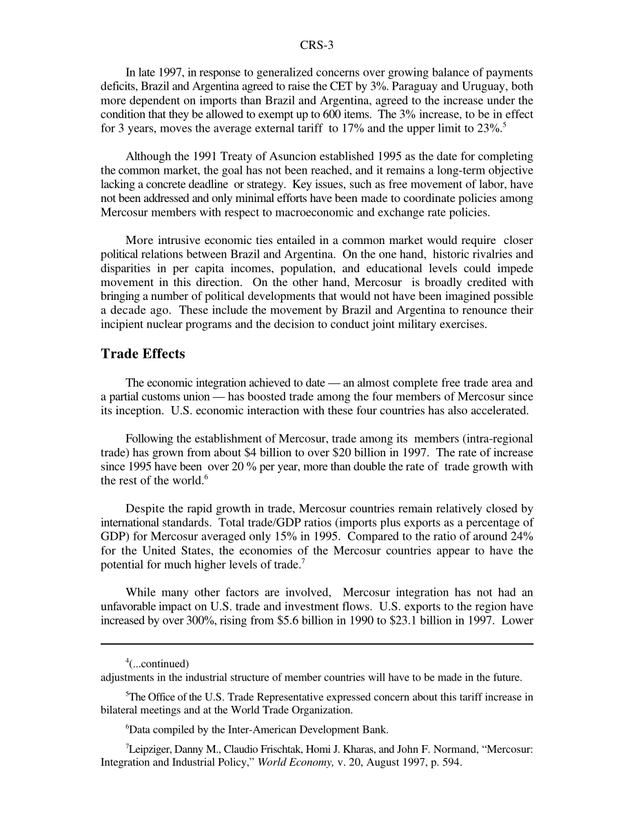 [19980506]98-432_南方共同市场：形成、地位、贸易影响、政策挑战和美国利益.pdf_第3页