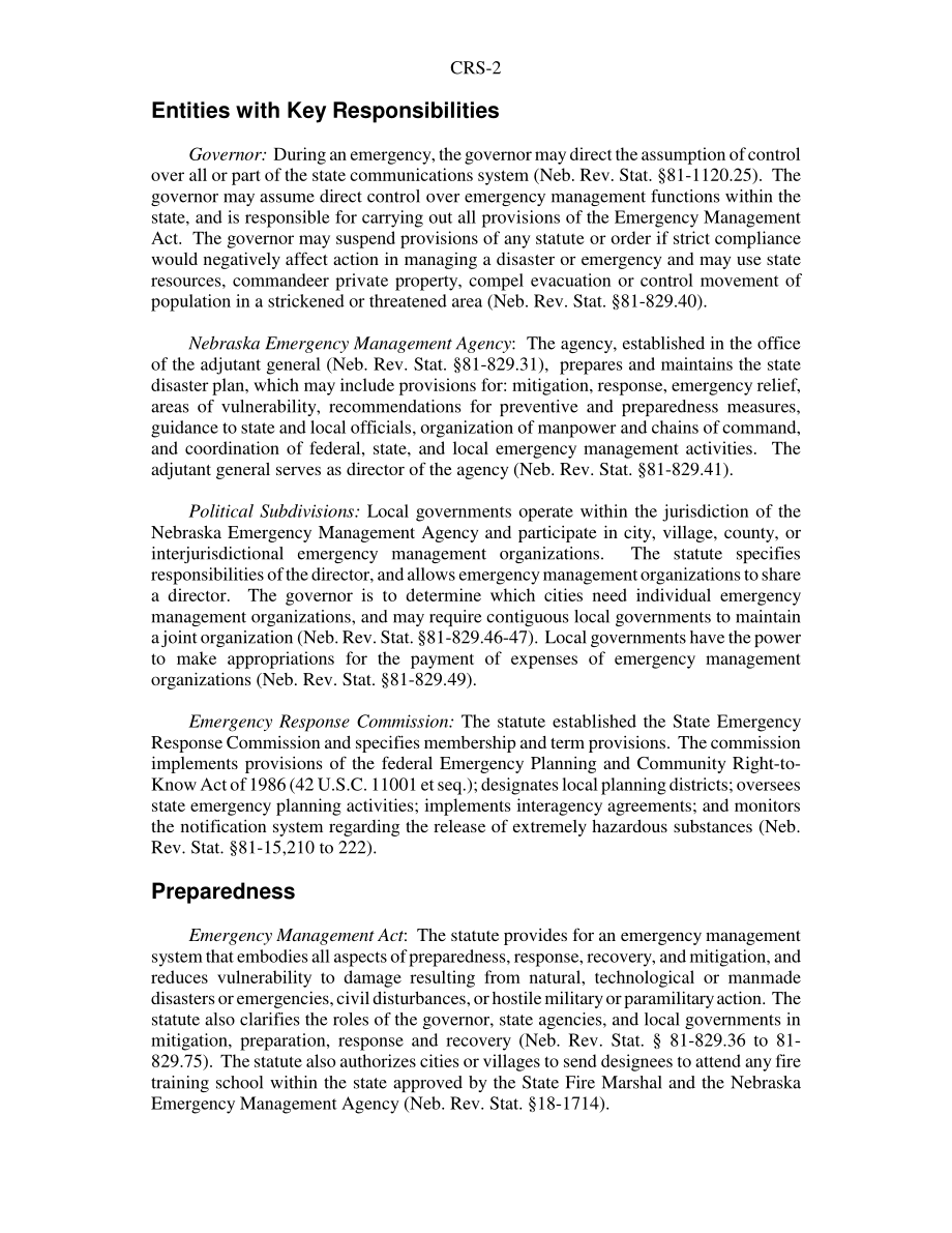 [20040330]RS21789_内布拉斯加州应急管理和国土安全局总结.pdf_第2页