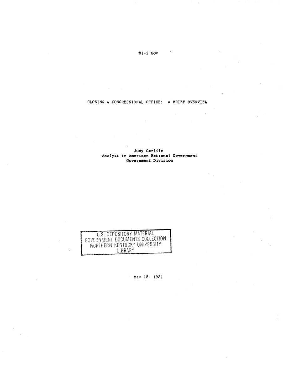 [19810518]29618_关闭国会办公室：简要概述.pdf_第1页