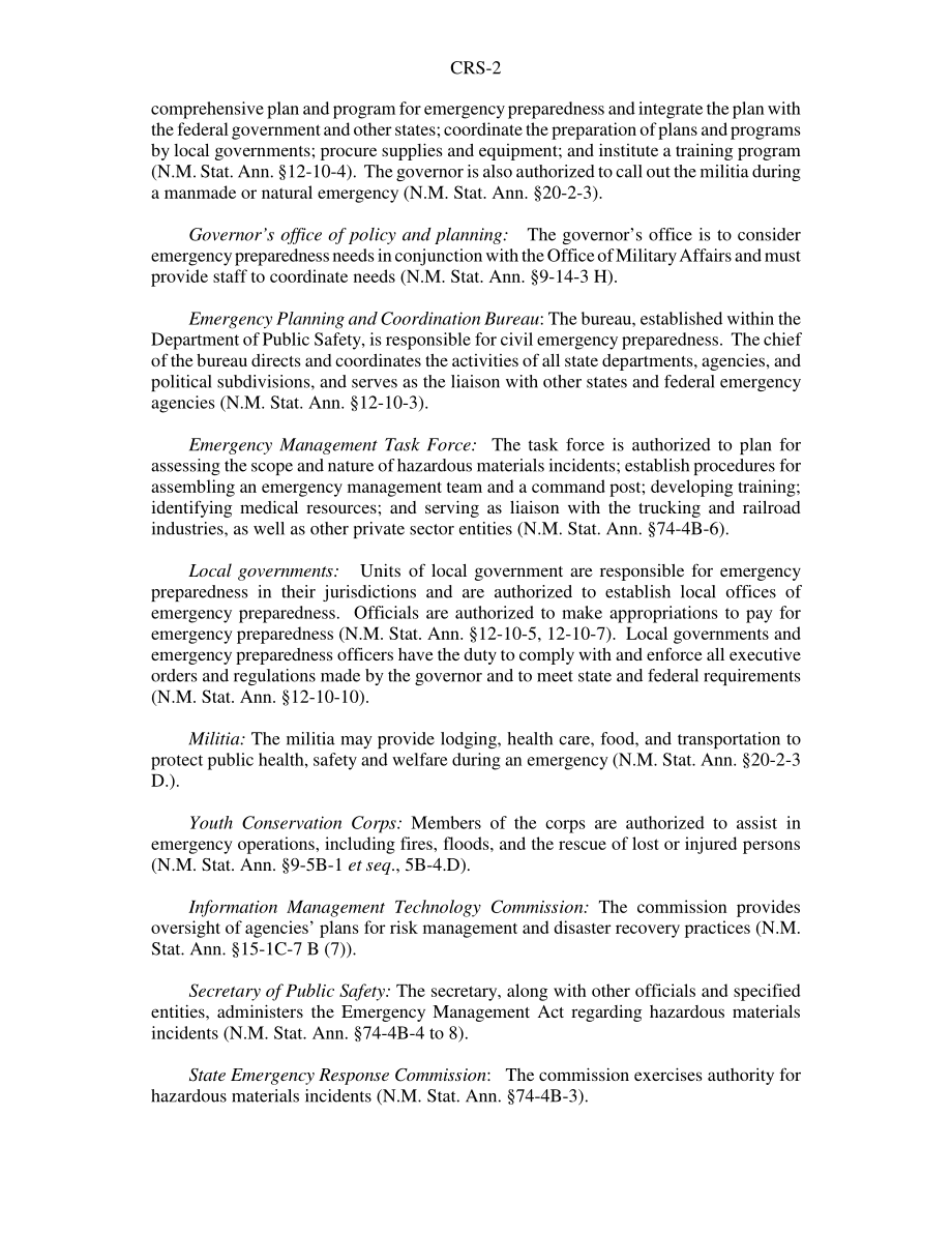 [20040331]RS21792_新墨西哥州应急管理和国土安全部门总结.pdf_第2页