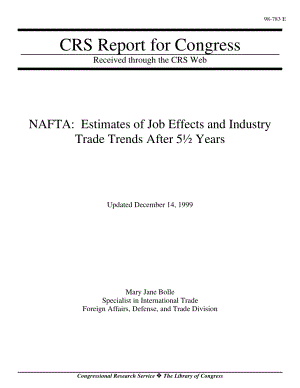 [19991214]98-783_北美自由贸易协定： Estimates of Job Effects and Industry Trade Trends After 5½ Years.pdf