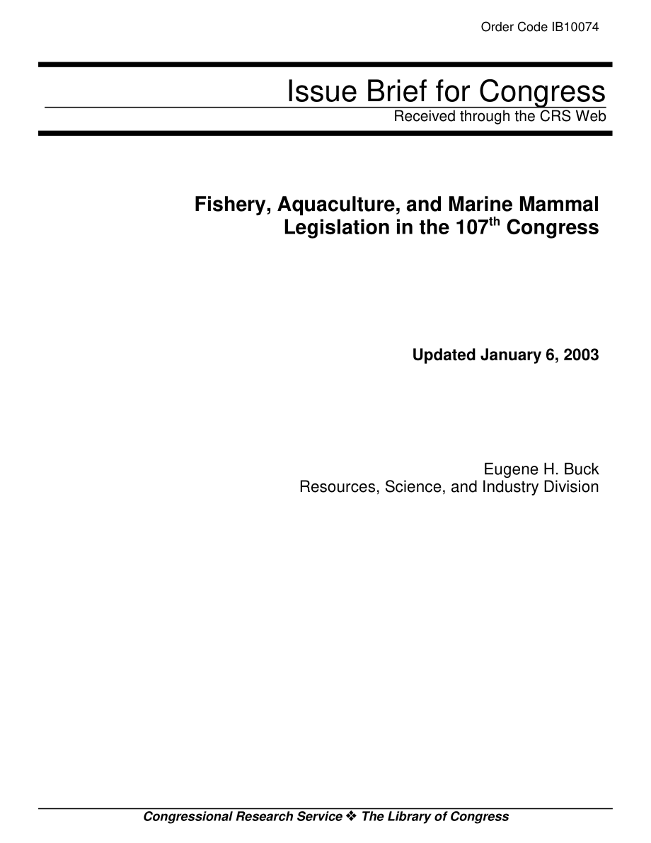 [20030106]IB10074_第107届国会渔业、水产养殖和海洋哺乳动物立法.pdf_第1页