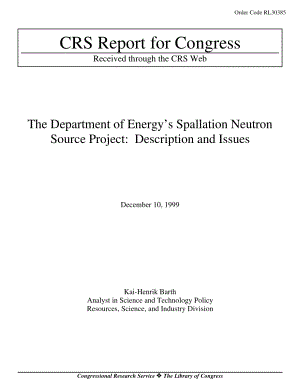 [19991210]RL30385_The Department of Energy’s Spallation Neutron Source Project 说明和问题.pdf