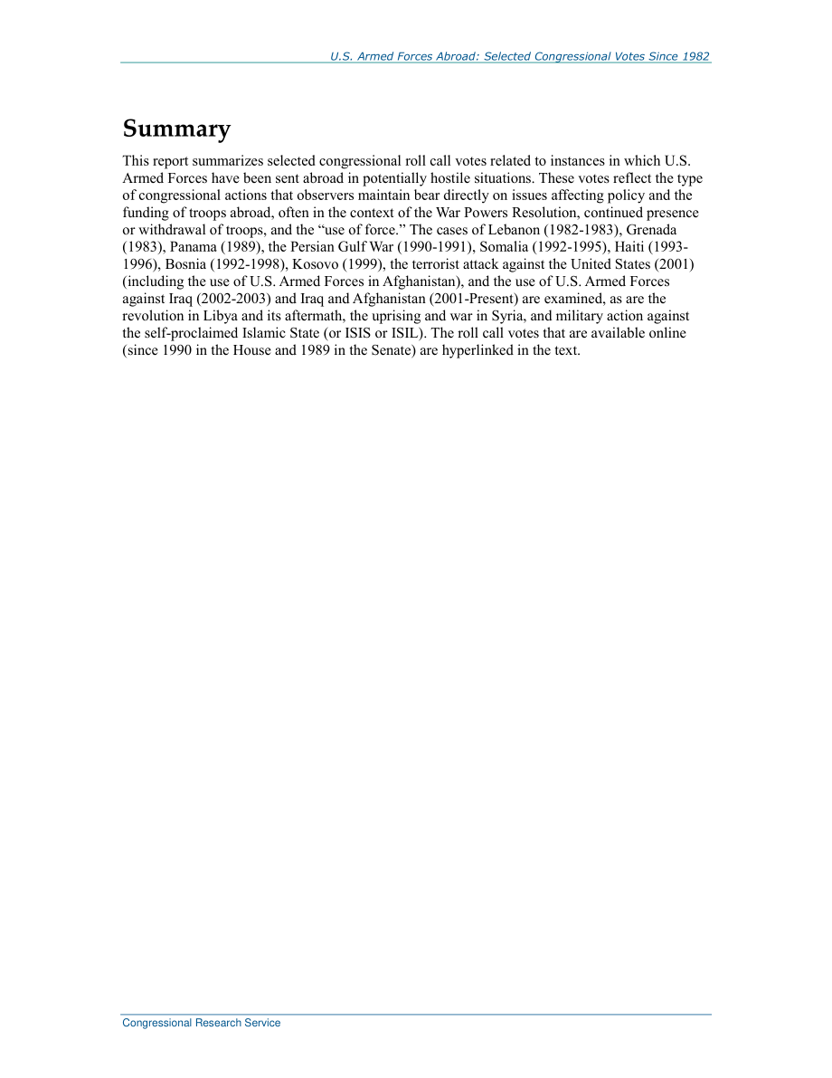 [20200109]RL31693_美国驻外军队：1982年以来的选定国会投票.pdf_第2页