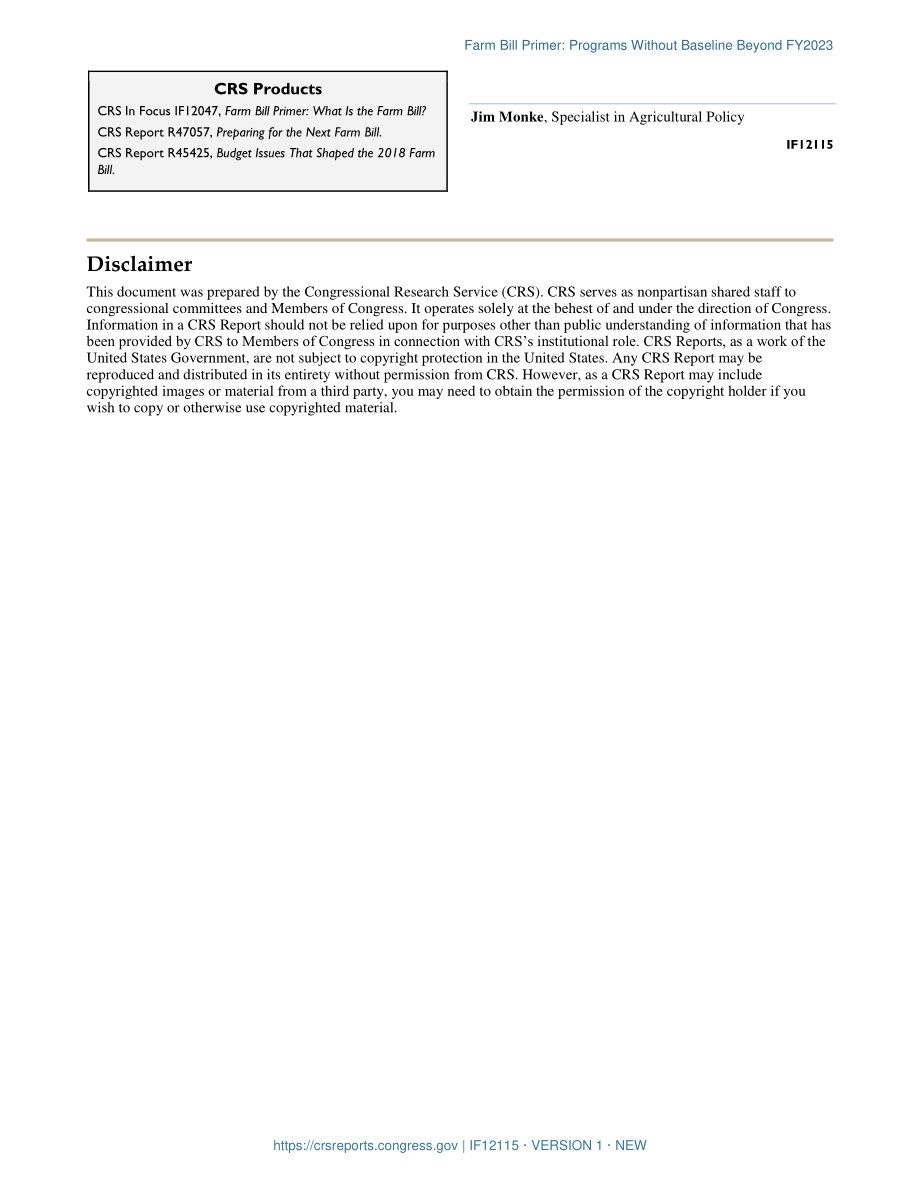 [20220518]IF12115_农场法案入门：2023财年后无基线的计划.pdf_第3页