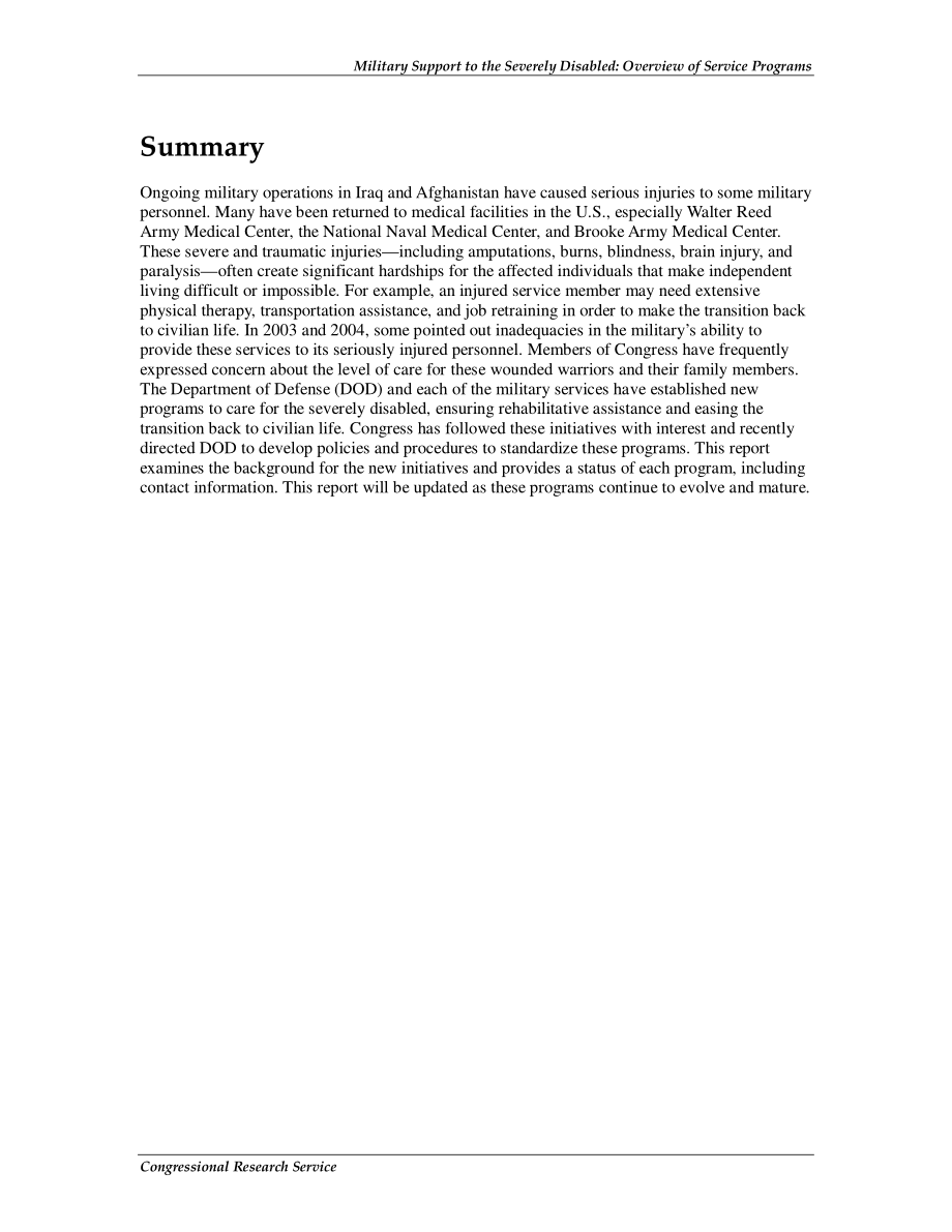 [20070329]RS22366_对严重残疾人的军事支持：服务项目概述.pdf_第2页