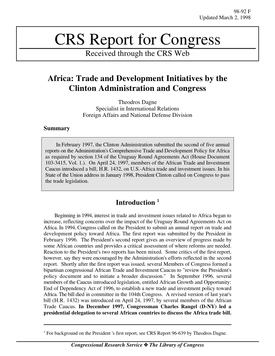 [19980302]98-92F_非洲：克林顿政府和国会的贸易和发展倡议.pdf_第1页