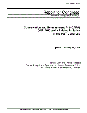 [20010117]RL30444_《保护和再投资法案》（CARA）（H.R.701）和第106届大会的相关倡议.pdf