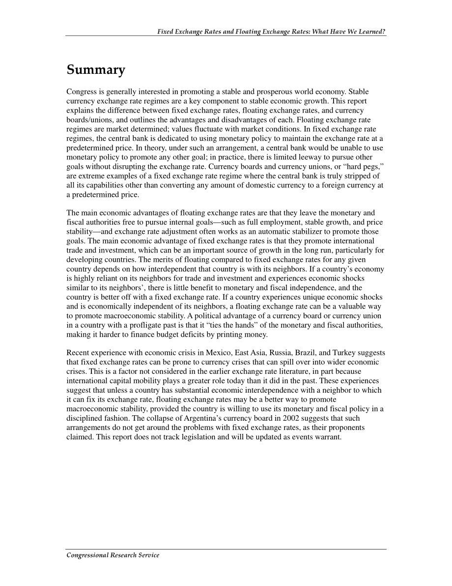 [20070606]RL31204_固定汇率和浮动汇率：我们学到了什么？.pdf_第2页