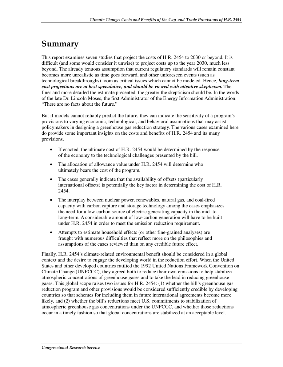 [20090914]R40809_气候变化：H.R.总量管制和交易条款的成本和收益2454.pdf_第2页