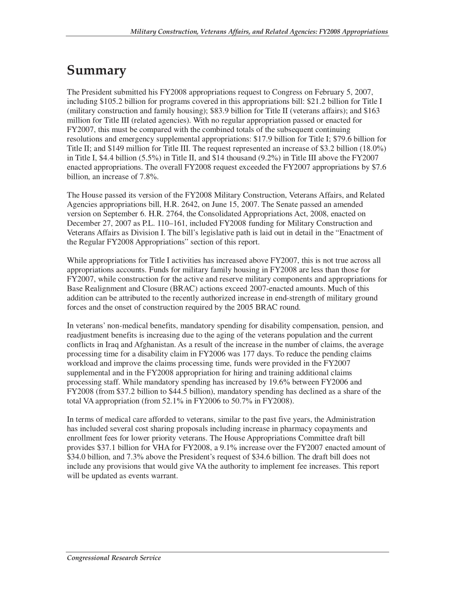 [20080204]RL34038_军队建设、退伍军人事务和相关机构：2008财年拨款.pdf_第2页