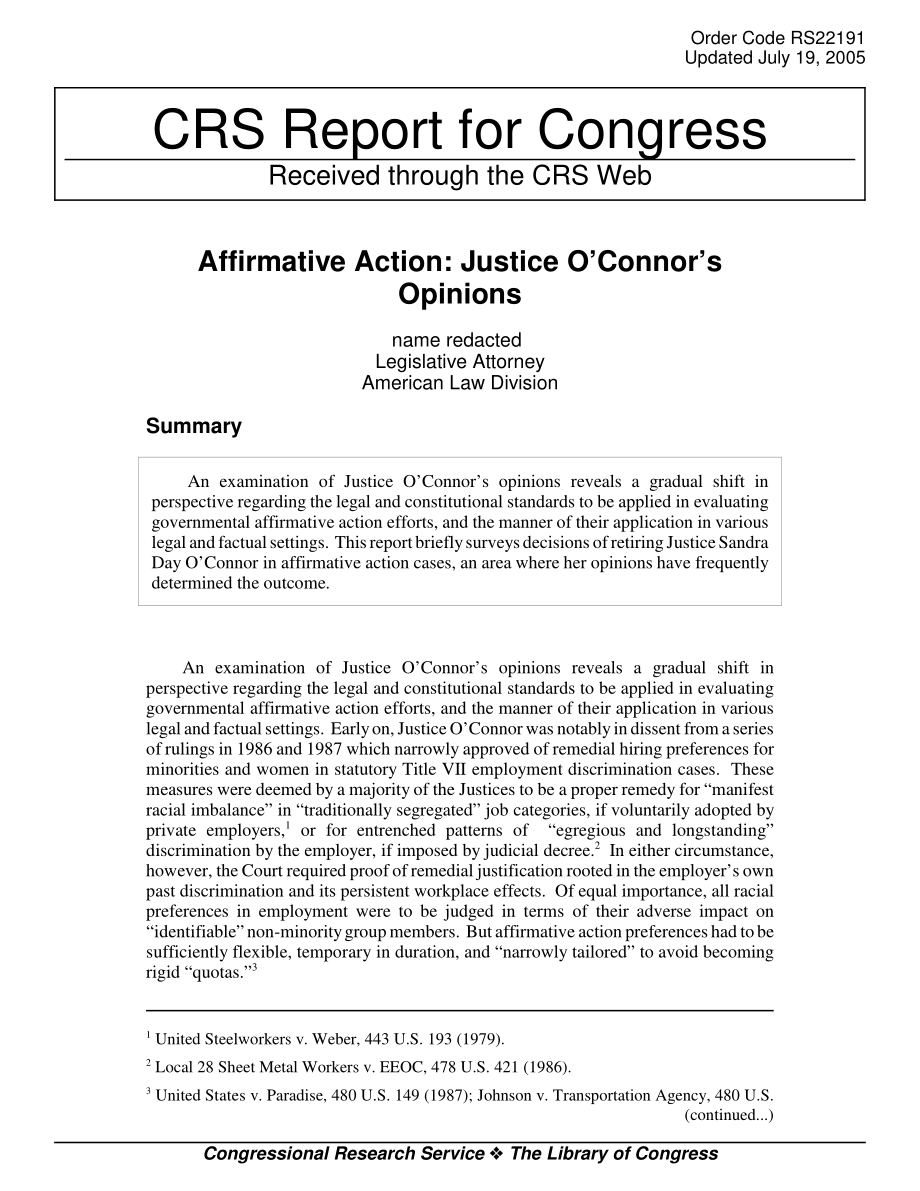 [20050719]RS22191_平权行动：奥康纳法官的意见.pdf_第1页