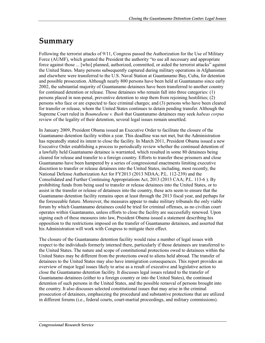 [20130530]R40139_关闭关塔那摩拘留中心：法律问题.pdf_第2页