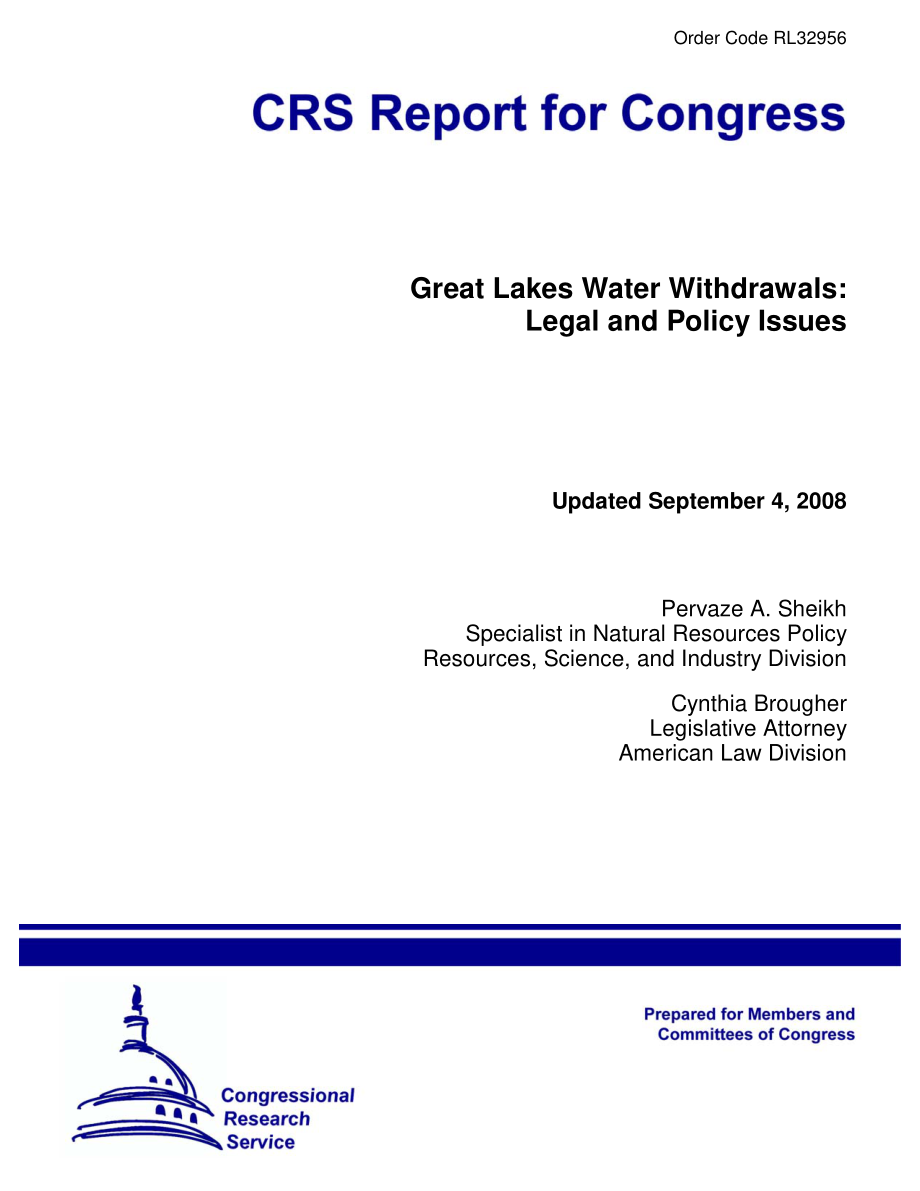 [20090904]RL32956_五大湖取水：法律和政策问题.pdf_第1页