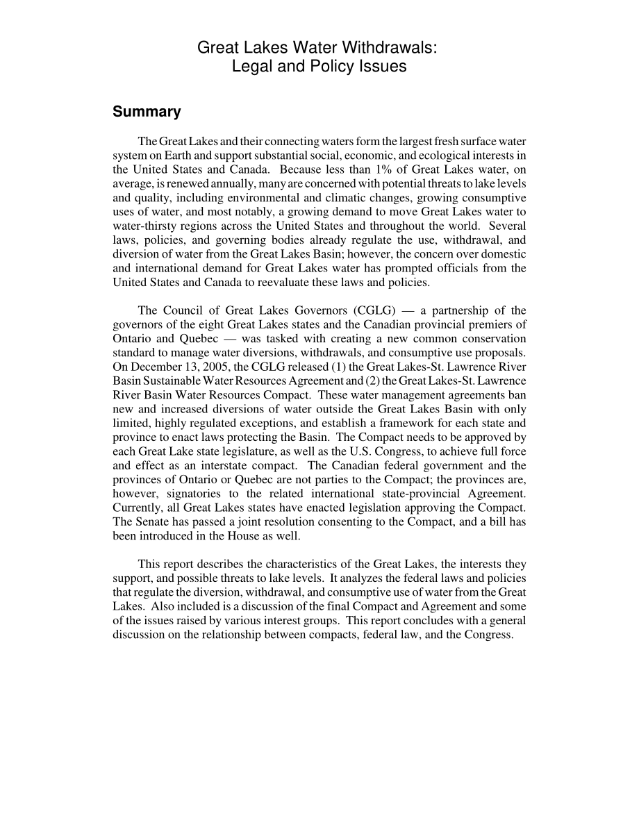 [20090904]RL32956_五大湖取水：法律和政策问题.pdf_第2页