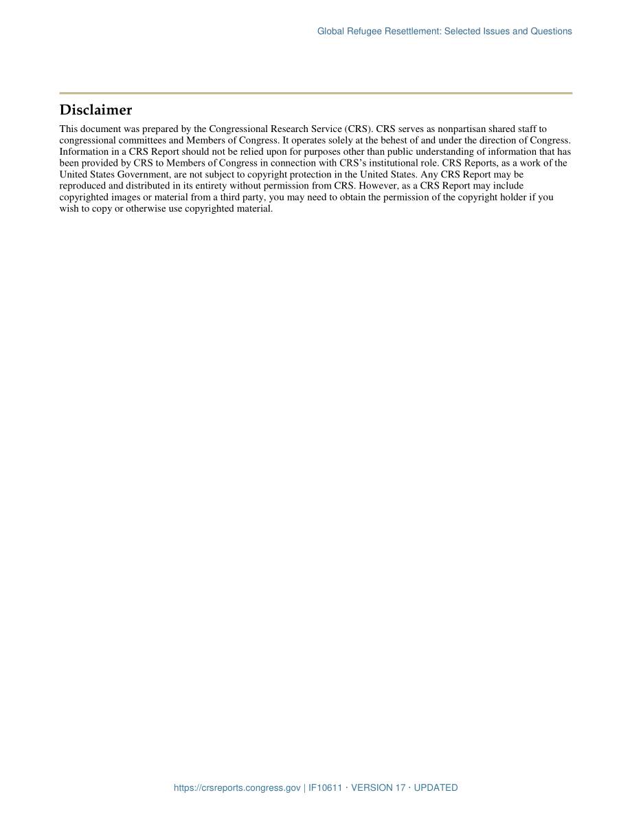 [20220127]IF10611_全球难民安置：选定的问题和问题.pdf_第3页