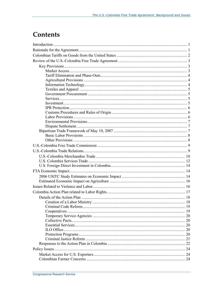 [20220504]RL34470_美国-哥伦比亚自由贸易协定：背景和问题.pdf_第3页