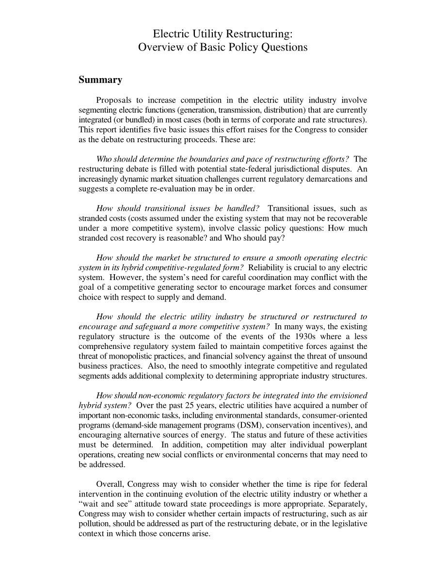 [19970128]97-154ENR_电力公司重组：基本政策问题概述.pdf_第2页
