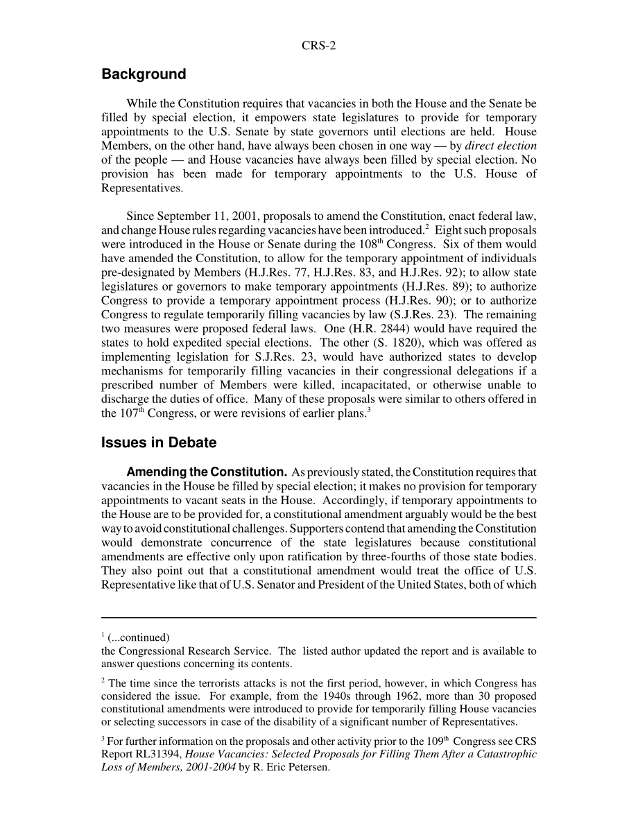 [20050809]RS22067_房屋空置：2005-2006年在大批成员死亡或受伤后填补这些空缺的提案.pdf_第2页